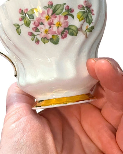 Vintage Queen Anne Fine bone China Floral tea cup & saucer set