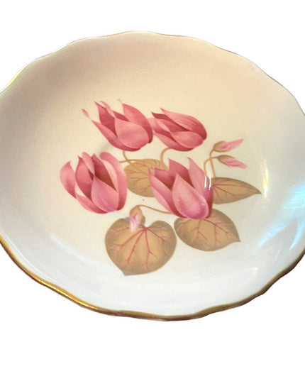 Vintage Colclough pastel pink flower flowers tea cup & saucer set