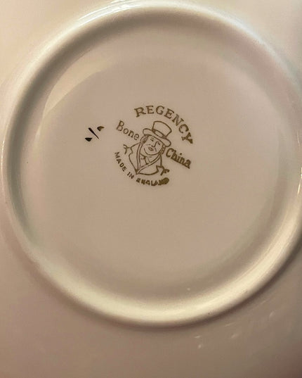 Vintage Regency tea cup & saucer pink flower floral fine china