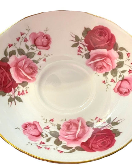 Vintage Queen Anne Cabbage rosestea cup and saucer set bone china England