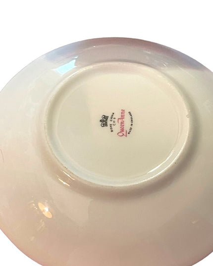 Vintage Queen Anne Cabbage rosestea cup and saucer set bone china England