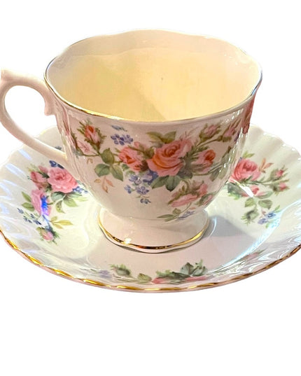Vintage Royal Albert Moss Rose Tea cup & Saucer bone china England floral