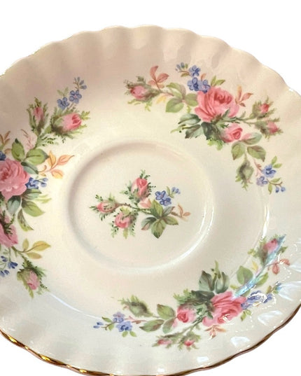 Vintage Royal Albert Moss Rose Tea cup & Saucer bone china England floral
