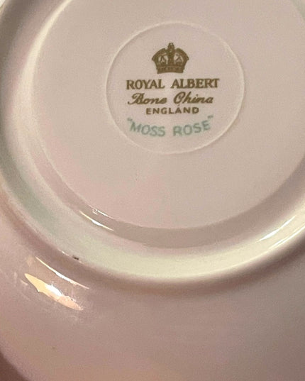 Vintage Royal Albert Moss Rose Tea cup & Saucer bone china England floral
