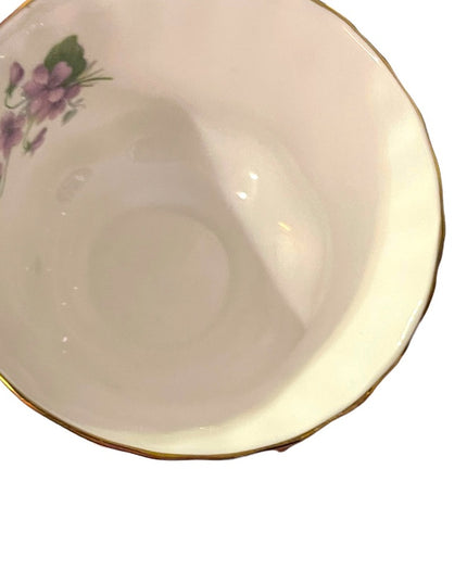 Vintage Royal Albert purple flowers floral bone china tea cup & saucer England