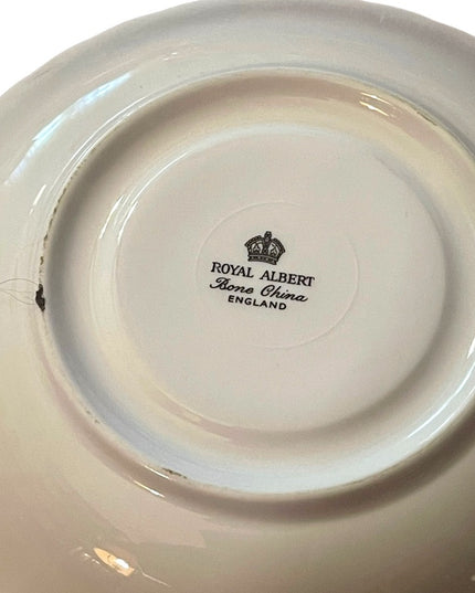 Vintage Royal Albert purple flowers floral bone china tea cup & saucer England
