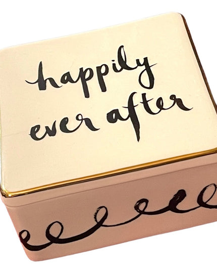 Kate Spade retired Happily Ever After Bridal Party keepsake box ceramic 4.5”