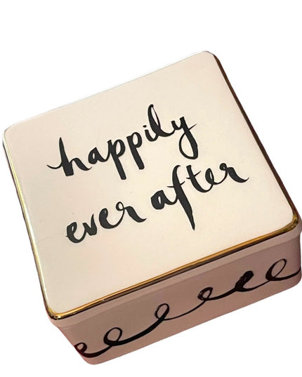 Kate Spade retired Happily Ever After Bridal Party keepsake box ceramic 4.5”