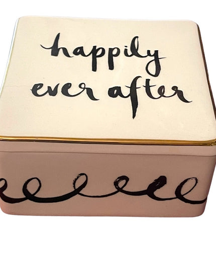 Kate Spade retired Happily Ever After Bridal Party keepsake box ceramic 4.5”