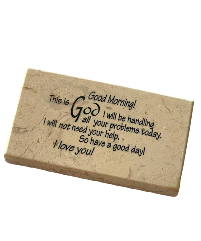 Lovely Aggregate Marble Inspirational Saying paper weight desk shelf