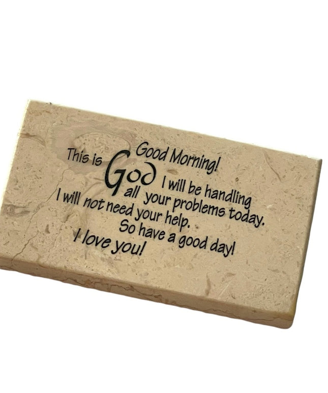 Lovely Aggregate Marble Inspirational Saying paper weight desk shelf