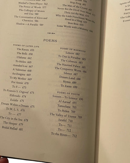 Hard Cover gold gilt edge Edgar Allen Poe stories & poems BOOK