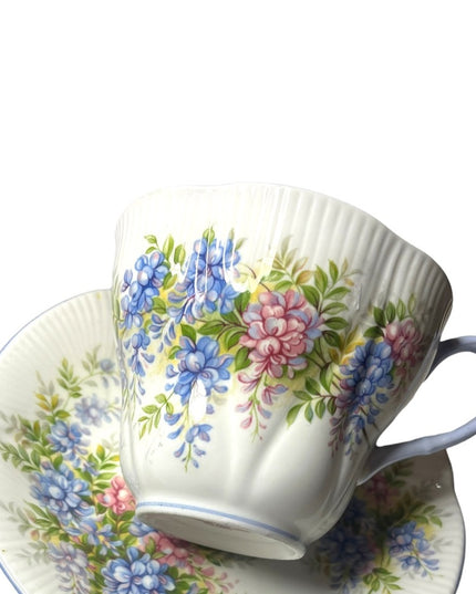 Vintage Royal Albert Wisteria Blossom Series Tea cup & Saucer bone China England