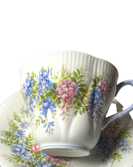 Vintage Royal Albert Wisteria Blossom Series Tea cup & Saucer bone China England