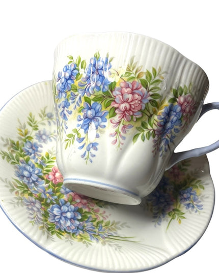 Vintage Royal Albert Wisteria Blossom Series Tea cup & Saucer bone China England