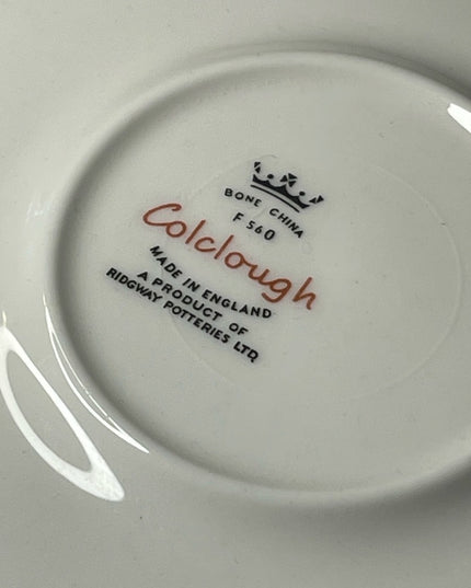 Vintage Colclough gray solid elegant tea cup & saucer set Bone china England