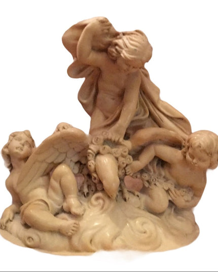 Vintage Santini Italy Alabaster Angel Statue