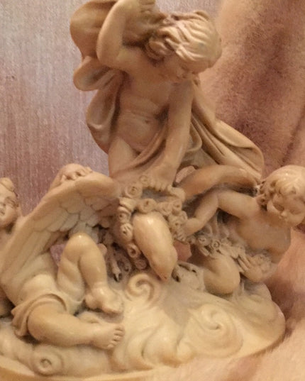 Vintage Santini Italy Alabaster Angel Statue