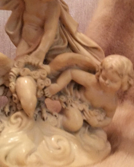 Vintage Santini Italy Alabaster Angel Statue