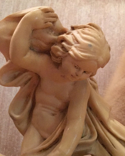 Vintage Santini Italy Alabaster Angel Statue