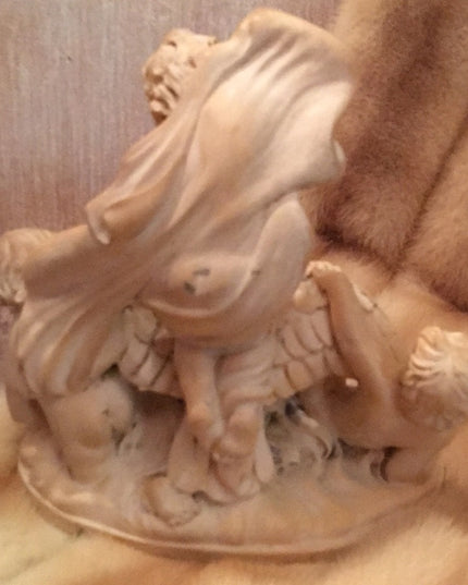Vintage Santini Italy Alabaster Angel Statue