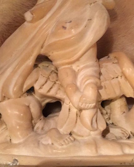 Vintage Santini Italy Alabaster Angel Statue