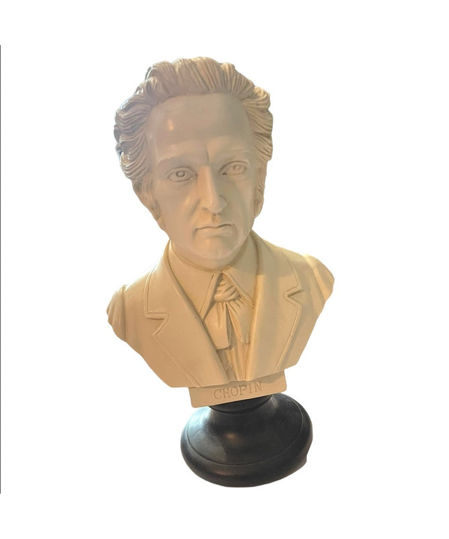 Vintage Hand Made & painted Decoline Chopin Statue bust