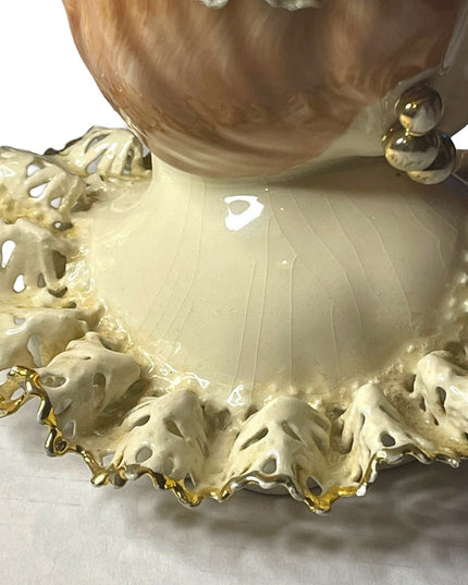 Vintage Mid Century Fancy Lady Head vase Ceramic Large
