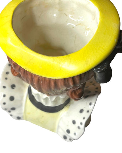 Large Vintage Mid century Lady head vase school girl ceramic planter