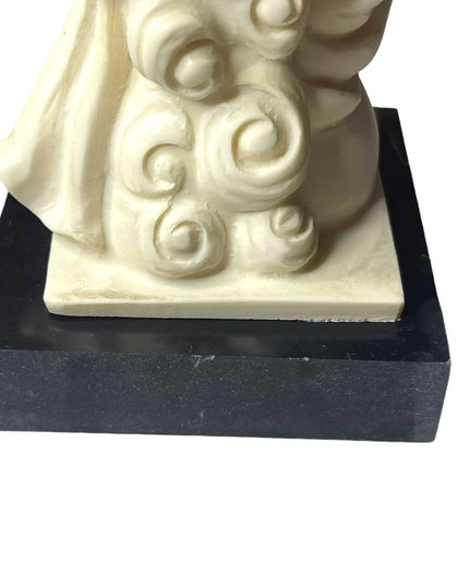 Vintage Religious Mary & Baby Jesus Resin Statue on Marble