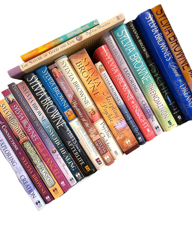 LOT of 20 Pcs Sylvia Brown Medium Psychic HC SC books New Age Oracle Afterlife