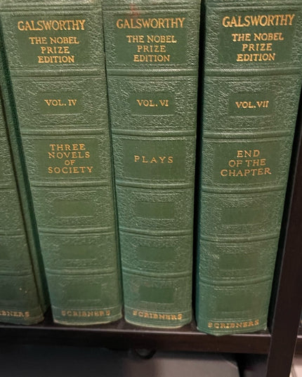 Set of Antique Books JOHN GALSWORTHY NOBEL Prize Edition 7 Volumns HC  Books