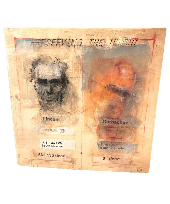 Origional Unframed ALEX POWERS Pastel Collage Mixed Media Art 30x30” Listed