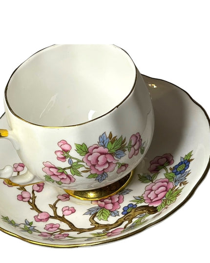 Vintage Royal Vale Floral Bone China Tea cup & Saucer