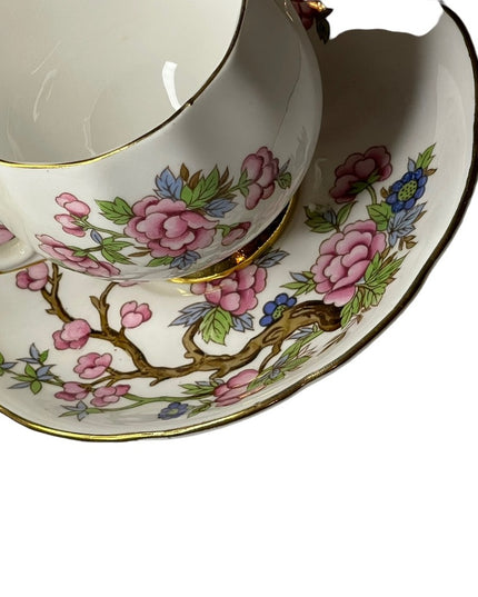 Vintage Royal Vale Floral Bone China Tea cup & Saucer