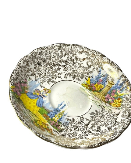 Vintage Colclough Crinoline lady Tea cup & saucer bone china England