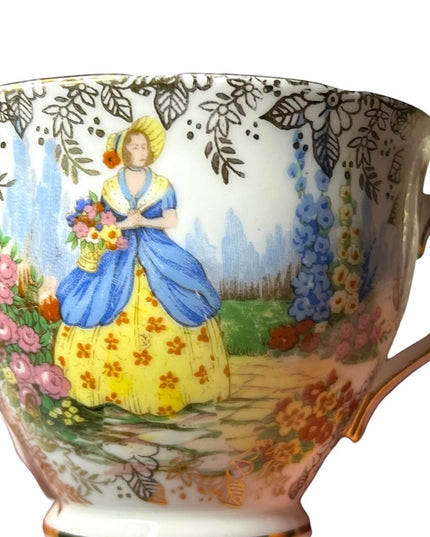 Vintage Colclough Crinoline lady Tea cup & saucer bone china England