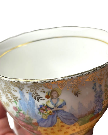 Vintage Colclough Crinoline lady Tea cup & saucer bone china England
