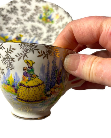 - Vintage Regina Crinoline lady Tea cup & saucer bone china England