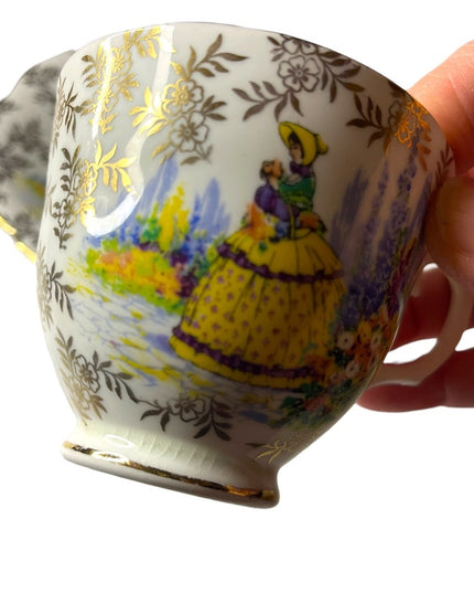 - Vintage Regina Crinoline lady Tea cup & saucer bone china England