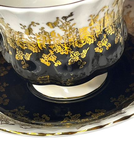 Black Royal Albert China Tea cup and Saucer Regal Series Teacup Set
