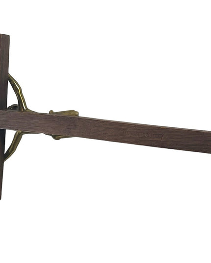 Vintage solid wood brass Jesus wall Crucifix Catholic Religious