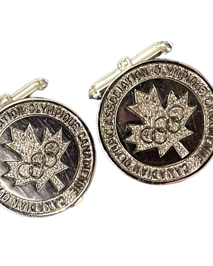 Vintage Rembrandt NIB Canadian Olympic Association Sterling silver cuff links