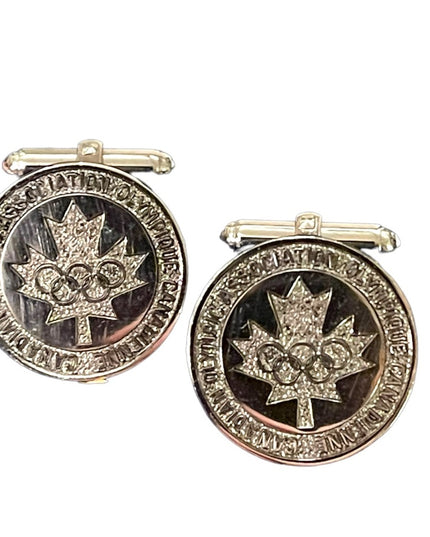 Vintage Rembrandt NIB Canadian Olympic Association Sterling silver cuff links