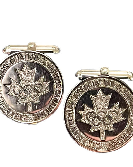 Vintage Rembrandt NIB Canadian Olympic Association Sterling silver cuff links