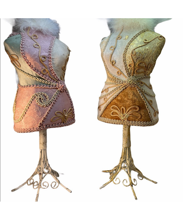 Jewelry display 14” torso Vg victorian design
