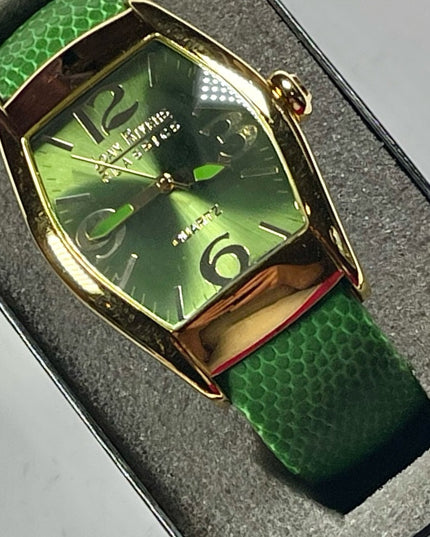 Joan Rivers Green bangle boxed watch