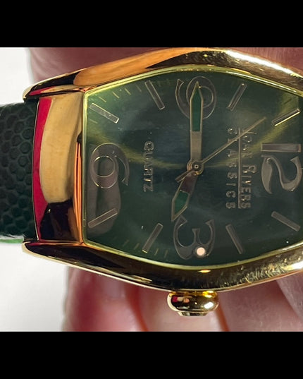 Joan Rivers Green bangle boxed watch