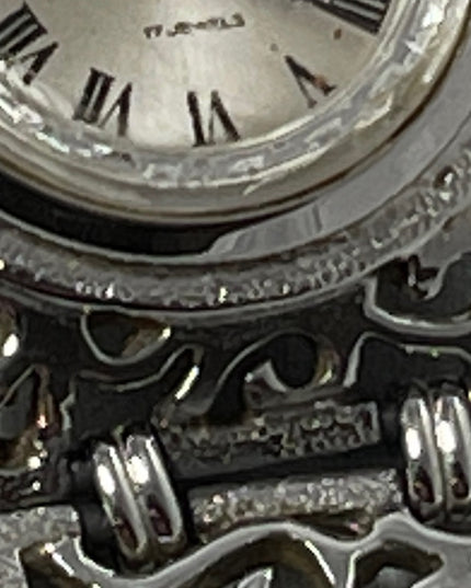 Vintage Vendome wind up wrist watch silver metal 6”
