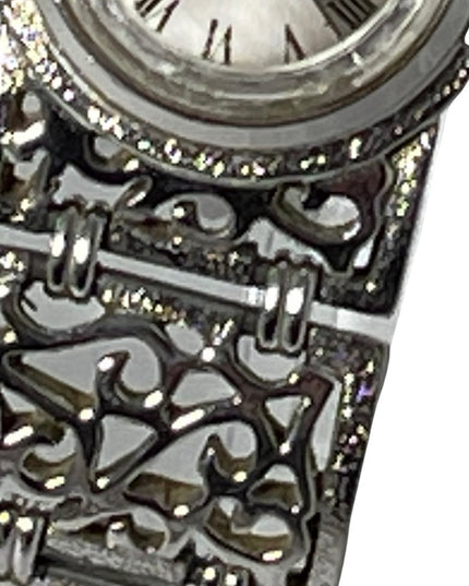 Vintage Vendome wind up wrist watch silver metal 6”